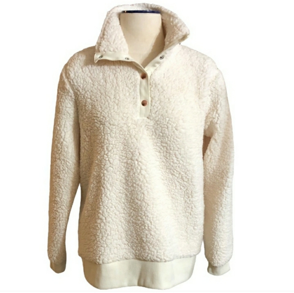 XERSION Teddy Fleece Quarter Snap Pullover Size Medium.